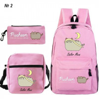 Розовый рюкзак Pusheen The Cat с наполнением подростковый SH140-1
