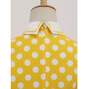Желтое платье в горошек женское S23-005-3