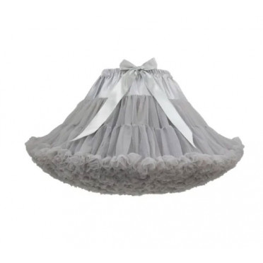 Пышный подъюбник из фатина RT006-10, цвет серый, длина 40 см