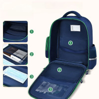 Зеленый рюкзак для школьника 1-4 класс ортопедический SR002-3
